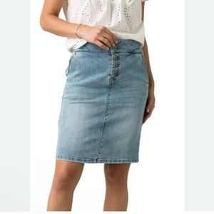 PrAna Aubrey Denim Skirt in Summer Wash